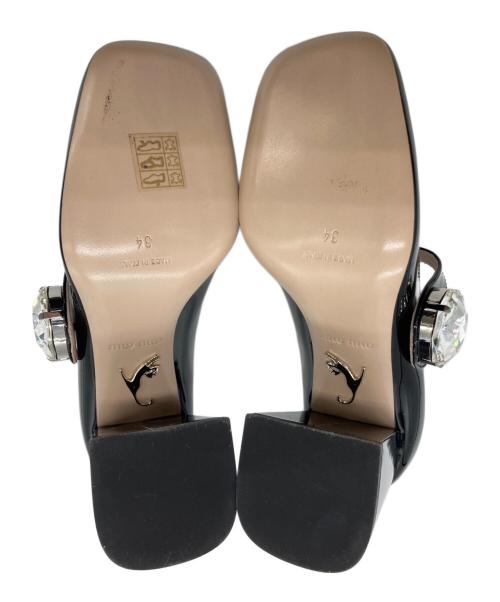 MIU MIU（ミュウミュウ）MIU MIU (ミュウミュウ) パテントパンプス ブラック サイズ:SIZE 34の古着・服飾アイテム