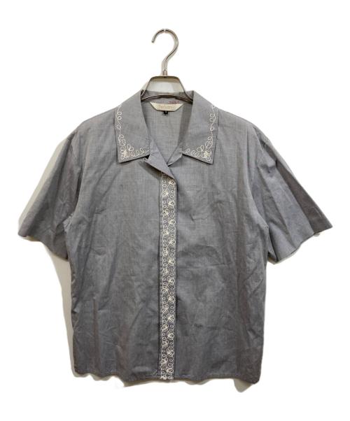 Burberry's（バーバリー）Burberry's (バーバリー) 古着刺繍シャツ グレー サイズ:	SIZE 9の古着・服飾アイテム