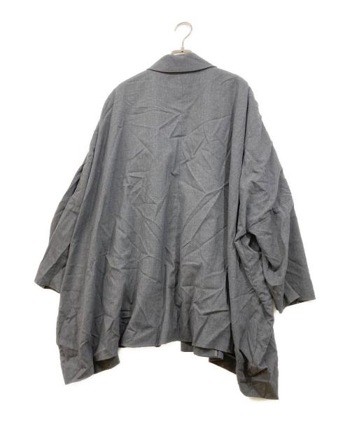 ENFOLD（エンフォルド）ENFOLD (エンフォルド) 七分丈 ボタンレスジャケット グレー サイズ:３８の古着・服飾アイテム