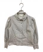To b. by agnes b.トゥービー バイ アニエスベー）の古着「CHEMISE ハートプリントブラウス」｜ホワイト