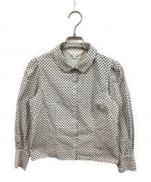 To b. by agnes b.（トゥービー バイ アニエスベー）の古着「CHEMISE ハートプリントブラウス」｜ホワイト