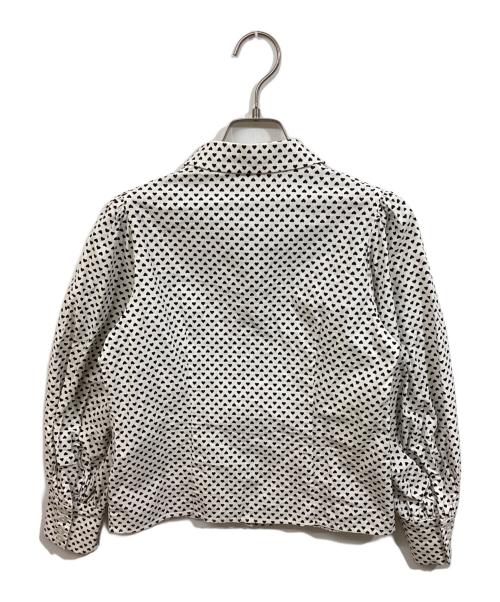 To b. by agnes b.（トゥービー バイ アニエスベー）To b. by agnes b. (トゥービー バイ アニエスベー) CHEMISE ハートプリントブラウス ホワイト サイズ:	SIZE 36の古着・服飾アイテム