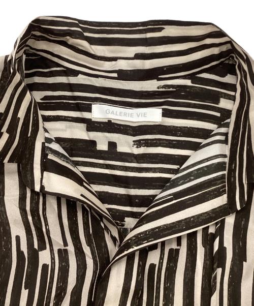 GALERIE VIE（ギャルリーヴィー）GALERIE VIE (ギャルリーヴィー) シルクストライプシャツ ブラウン サイズ:	SIZE Freeの古着・服飾アイテム