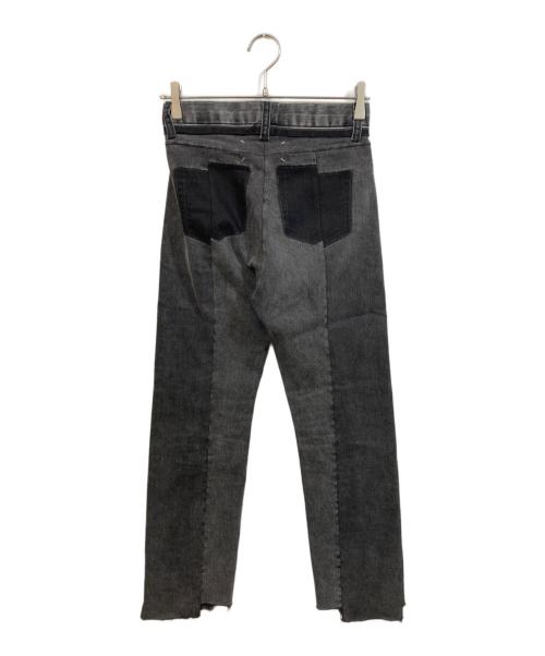 Maison Margiela（メゾンマルジェラ）Maison Margiela (メゾンマルジェラ) 再構築ブラックデニムパンツ ブラック サイズ:36の古着・服飾アイテム