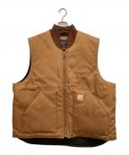 CarHarttカーハート）の古着「DUCK VEST ARCTIC QUILT LINED」｜ブラウン