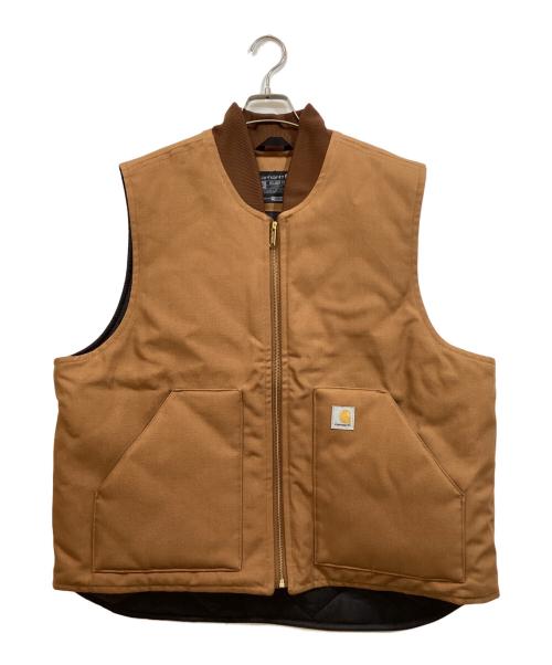 CarHartt（カーハート）CarHartt (カーハート) DUCK VEST ARCTIC QUILT LINED ブラウン サイズ:XLの古着・服飾アイテム