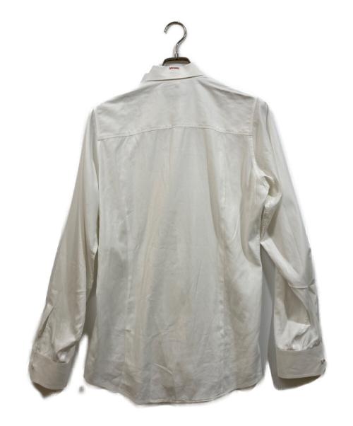 DSQUARED2（ディースクエアード）DSQUARED2 (ディースクエアード) ロゴ長袖シャツ ホワイト サイズ:	SIZE 46の古着・服飾アイテム