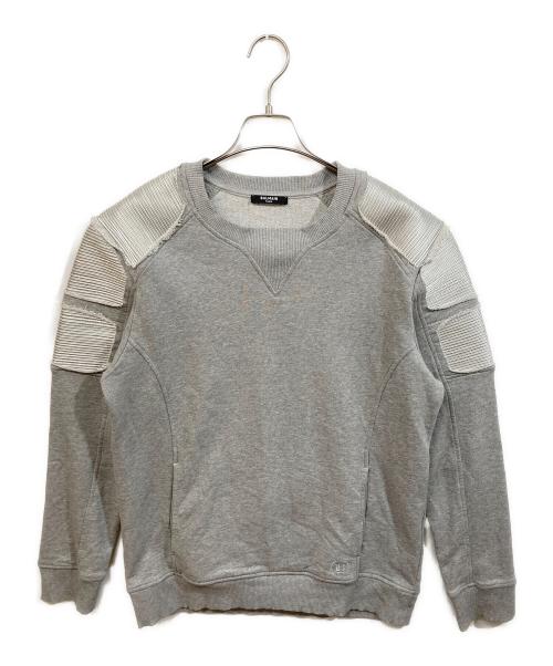 BALMAIN（バルマン）BALMAIN (バルマン) バイカースウェット グレー サイズ:Mの古着・服飾アイテム