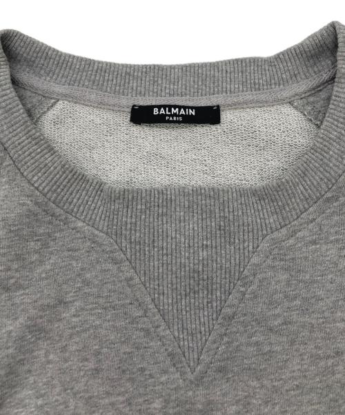 BALMAIN（バルマン）BALMAIN (バルマン) バイカースウェット グレー サイズ:Mの古着・服飾アイテム