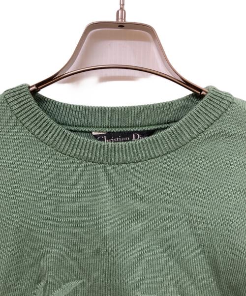 Christian Dior Sports（クリスチャン ディオールスポーツ）Christian Dior Sports (クリスチャン ディオールスポーツ) エンブレムニット グリーン サイズ:	SIZE Mの古着・服飾アイテム