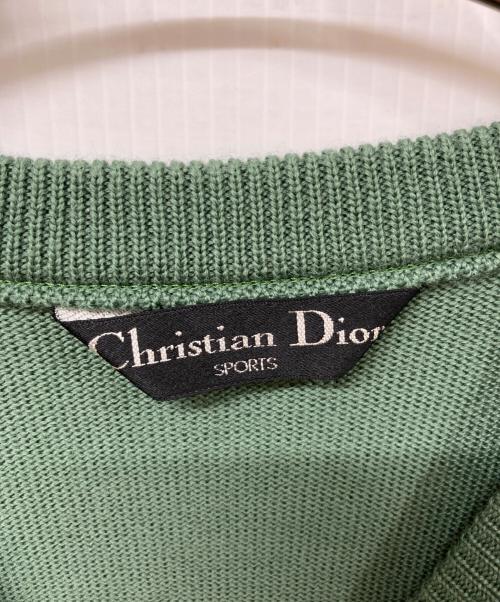 Christian Dior Sports（クリスチャン ディオールスポーツ）Christian Dior Sports (クリスチャン ディオールスポーツ) エンブレムニット グリーン サイズ:	SIZE Mの古着・服飾アイテム