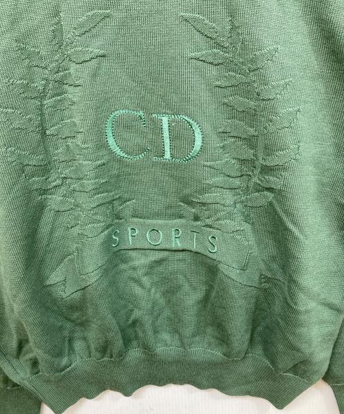 Christian Dior Sports（クリスチャン ディオールスポーツ）Christian Dior Sports (クリスチャン ディオールスポーツ) エンブレムニット グリーン サイズ:	SIZE Mの古着・服飾アイテム
