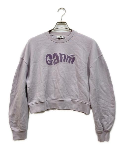 GANNI（ガニー）GANNI (ガニー) ロゴスウェット ラベンダー サイズ:Sの古着・服飾アイテム