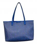 TORY BURCHトリーバーチ）の古着「EVER READY ZIP TOTE」｜ブルー