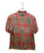 stussyステューシー）の古着「MASK SHIRT」｜ブラウン