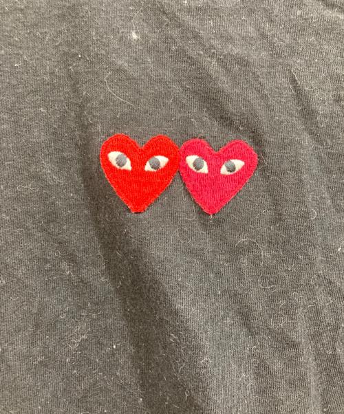 PLAY COMME des GARCONS（プレイコムデギャルソン）PLAY COMME des GARCONS (プレイコムデギャルソン) WITH DOUBLE HEART T-SHIRT ブラック サイズ:	SIZE Lの古着・服飾アイテム