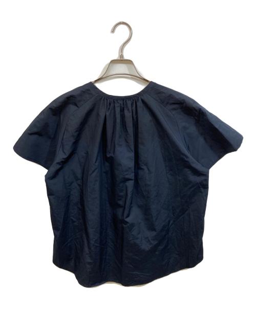 qualite（カリテ）qualite (カリテ) トリアセコットンギャザーブラウス ネイビー サイズ:SIZE Freeの古着・服飾アイテム