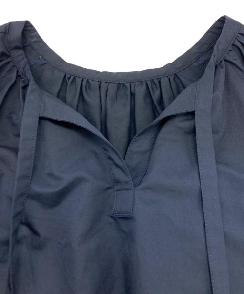 qualite（カリテ）qualite (カリテ) トリアセコットンギャザーブラウス ネイビー サイズ:SIZE Freeの古着・服飾アイテム