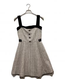 HER LIP TO（ハーリップトゥ）の古着「Margaux Tweed Mini Dress petale」｜ブラウン
