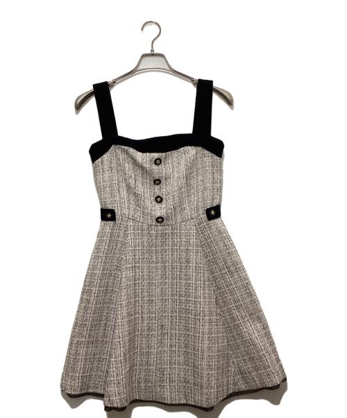 HER LIP TO（ハーリップトゥ）HER LIP TO (ハーリップトゥ) Margaux Tweed Mini Dress petale ブラウン サイズ:SIZE Sの古着・服飾アイテム