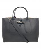 LONGCHAMPロンシャン）の古着「ROSEAU Top handle bag」｜ブラック