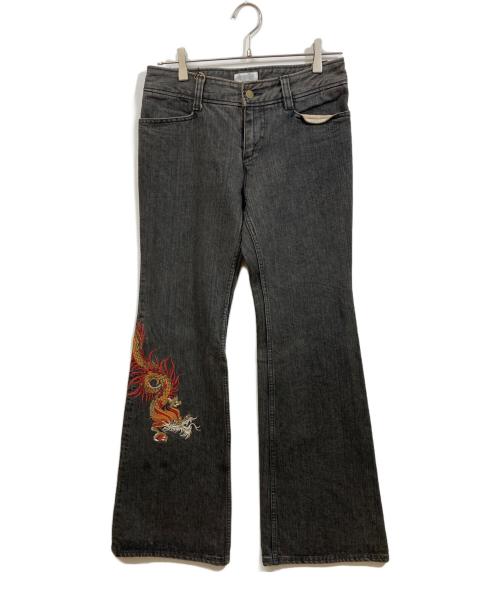 PATRICK COX（パトリックコックス）PATRICK COX (パトリックコックス) フレア刺繍パンツ グレー サイズ:	SIZE 11の古着・服飾アイテム