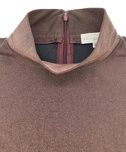 La Mode BALENCIAGA（ラモード バレンシアガ）La Mode BALENCIAGA (ラモード バレンシアガ) カットソー ブラウン サイズ:38の古着・服飾アイテム