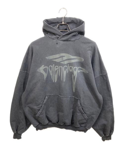 BALENCIAGA（バレンシアガ）BALENCIAGA (バレンシアガ) Boxing Hoodie Large Fit パーカー ブラック サイズ:XXSの古着・服飾アイテム