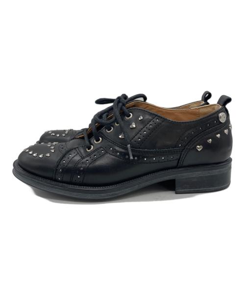 LOVE MOSCHINO（ラブモスキーノ）LOVE MOSCHINO (ラブモスキーノ) スタッズレースアップシューズ ブラック サイズ:	SIZE 36の古着・服飾アイテム
