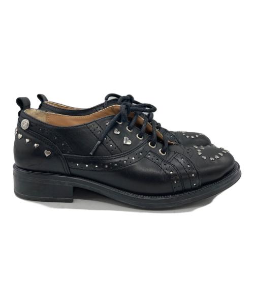 LOVE MOSCHINO（ラブモスキーノ）LOVE MOSCHINO (ラブモスキーノ) スタッズレースアップシューズ ブラック サイズ:	SIZE 36の古着・服飾アイテム