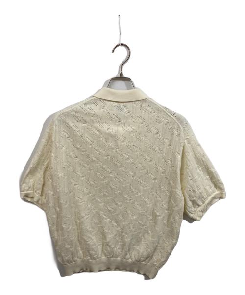 BEAMS（ビームス）BEAMS (ビームス) ライタッチ メッシュ ニット ポロシャツ ベージュ サイズ:	SIZE Lの古着・服飾アイテム