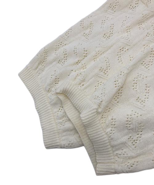 BEAMS（ビームス）BEAMS (ビームス) ライタッチ メッシュ ニット ポロシャツ ベージュ サイズ:	SIZE Lの古着・服飾アイテム