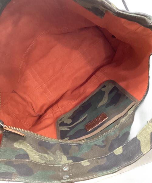 POLO RALPH LAUREN（ポロ・ラルフローレン）POLO RALPH LAUREN (ポロ・ラルフローレン) ビックポニートートバッグ カーキの古着・服飾アイテム