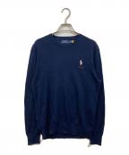 POLO RALPH LAURENポロ・ラルフローレン）の古着「ワンポイントロゴニット」｜ネイビー