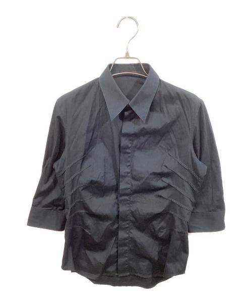 HELMUT LANG（ヘルムートラング）HELMUT LANG (ヘルムートラング) 変形シャツ ブラック サイズ:40の古着・服飾アイテム