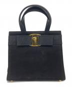 Salvatore Ferragamoサルヴァトーレ フェラガモ）の古着「ヴェラリボンハンドバッグ」｜ブラック