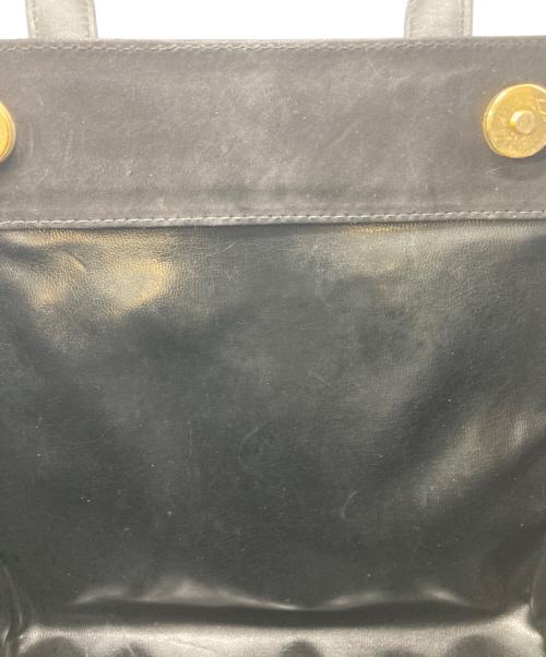 Salvatore Ferragamo（サルヴァトーレ フェラガモ）Salvatore Ferragamo (サルヴァトーレ フェラガモ) ヴェラリボンハンドバッグ ブラックの古着・服飾アイテム