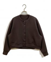 UNFILO（アンフィーロ）の古着「BEAUTY FORM JERSEY スナップカーディガン」｜ブラウン