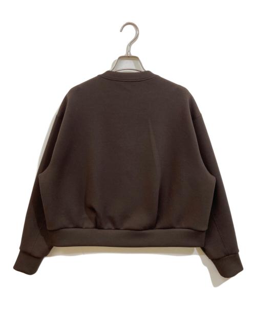 UNFILO（アンフィーロ）UNFILO (アンフィーロ) BEAUTY FORM JERSEY スナップカーディガン ブラウン サイズ:SIZE Mの古着・服飾アイテム
