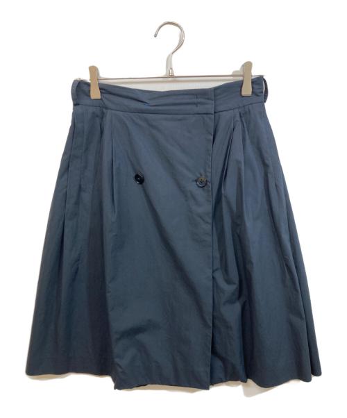 JIL SANDER（ジルサンダー）JIL SANDER (ジルサンダー) フロントボタンスカート ネイビー サイズ:	SIZE 36の古着・服飾アイテム