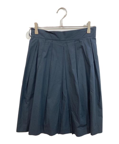JIL SANDER（ジルサンダー）JIL SANDER (ジルサンダー) フロントボタンスカート ネイビー サイズ:	SIZE 36の古着・服飾アイテム