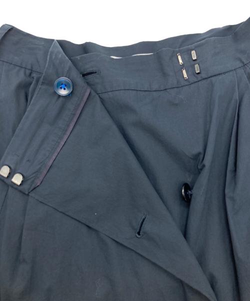 JIL SANDER（ジルサンダー）JIL SANDER (ジルサンダー) フロントボタンスカート ネイビー サイズ:	SIZE 36の古着・服飾アイテム