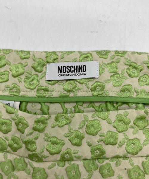 MOSCHINO（モスキ）MOSCHINO (モスキ) ジャガードトグルスカート グリーン サイズ:SIZE 42の古着・服飾アイテム