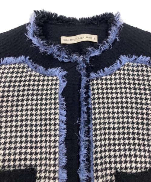BALENCIAGA（バレンシアガ）BALENCIAGA (バレンシアガ) ツイードジャケット ブラック サイズ:38の古着・服飾アイテム