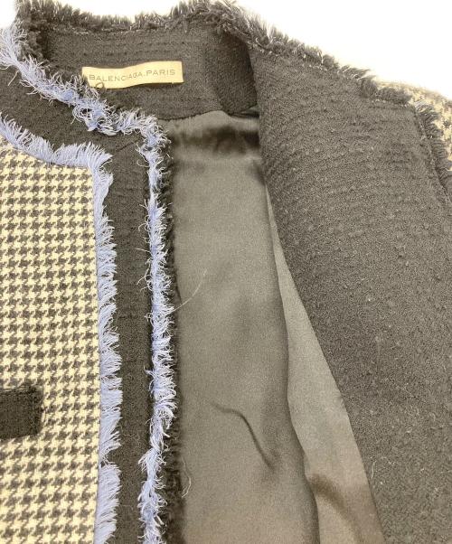 BALENCIAGA（バレンシアガ）BALENCIAGA (バレンシアガ) ツイードジャケット ブラック サイズ:38の古着・服飾アイテム