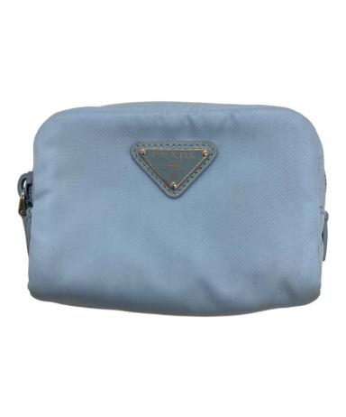 中古・古着通販】PRADA (プラダ) RE-NYLON ミニポーチ ブルー