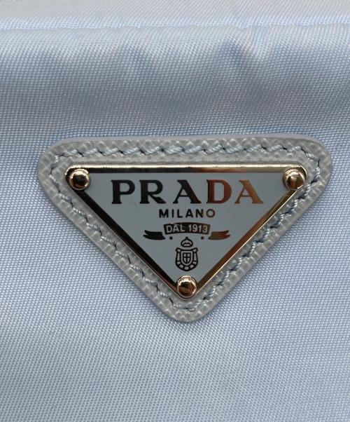 PRADA（プラダ）PRADA (プラダ) RE-NYLON ミニポーチ ブルーの古着・服飾アイテム