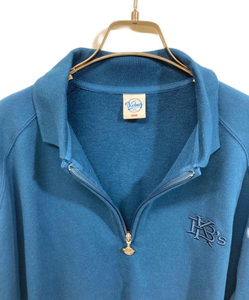 KEBOZ（ケボズ）KEBOZ (ケボズ) ハーフジップスウェット ブルー サイズ:SIZE Lの古着・服飾アイテム