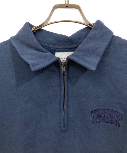 thisisneverthat（ディスイズネバーザット）thisisneverthat (ディスイズネバーザット) ハーフジップスウェット ネイビー サイズ:Mの古着・服飾アイテム