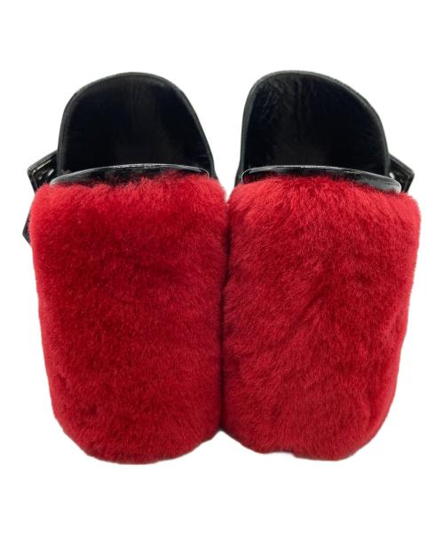 MIU MIU（ミュウミュウ）MIU MIU (ミュウミュウ) キャンキーヒールエナメルミュール ブラック サイズ:SIZE 34の古着・服飾アイテム